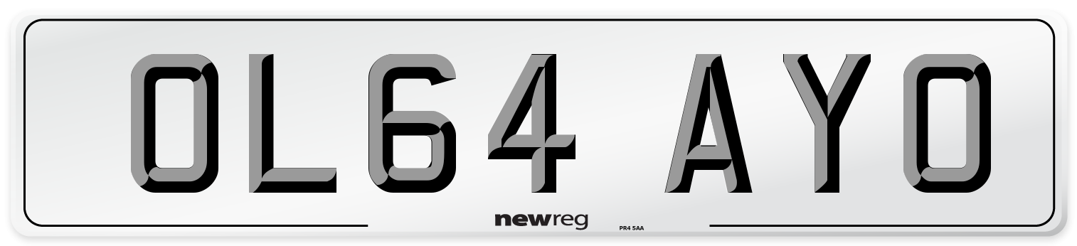 OL64 AYO Number Plate from New Reg